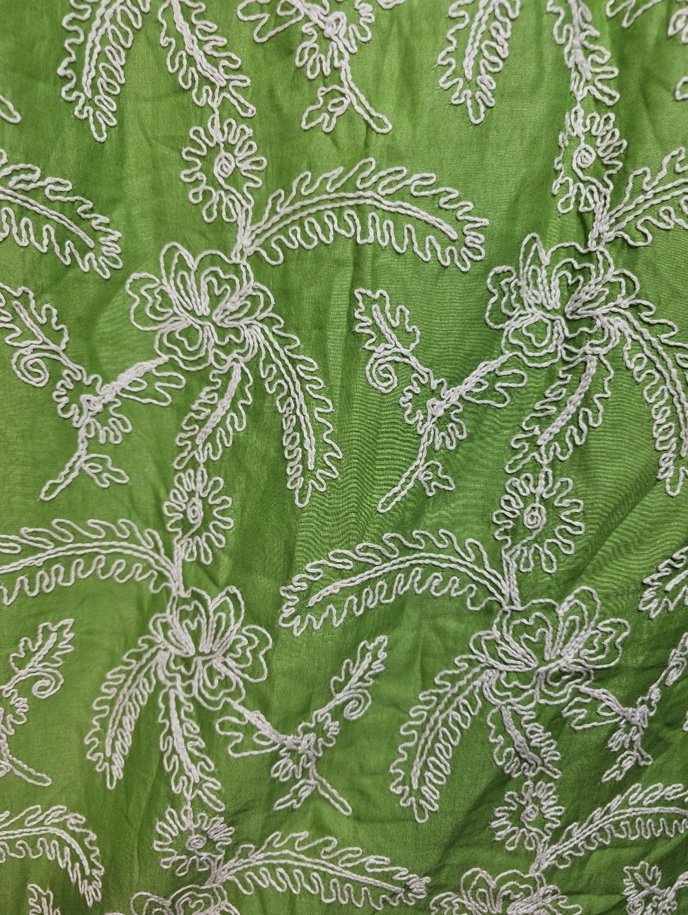 Milly Of New York Women’s Green  Embroidered Cotton Strapless Dress Size 8. - Picture 5 of 12